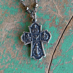5 Way Cross Necklace and Earrings