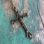 Bronze Glass Bead Our Lady of Grace Rosary