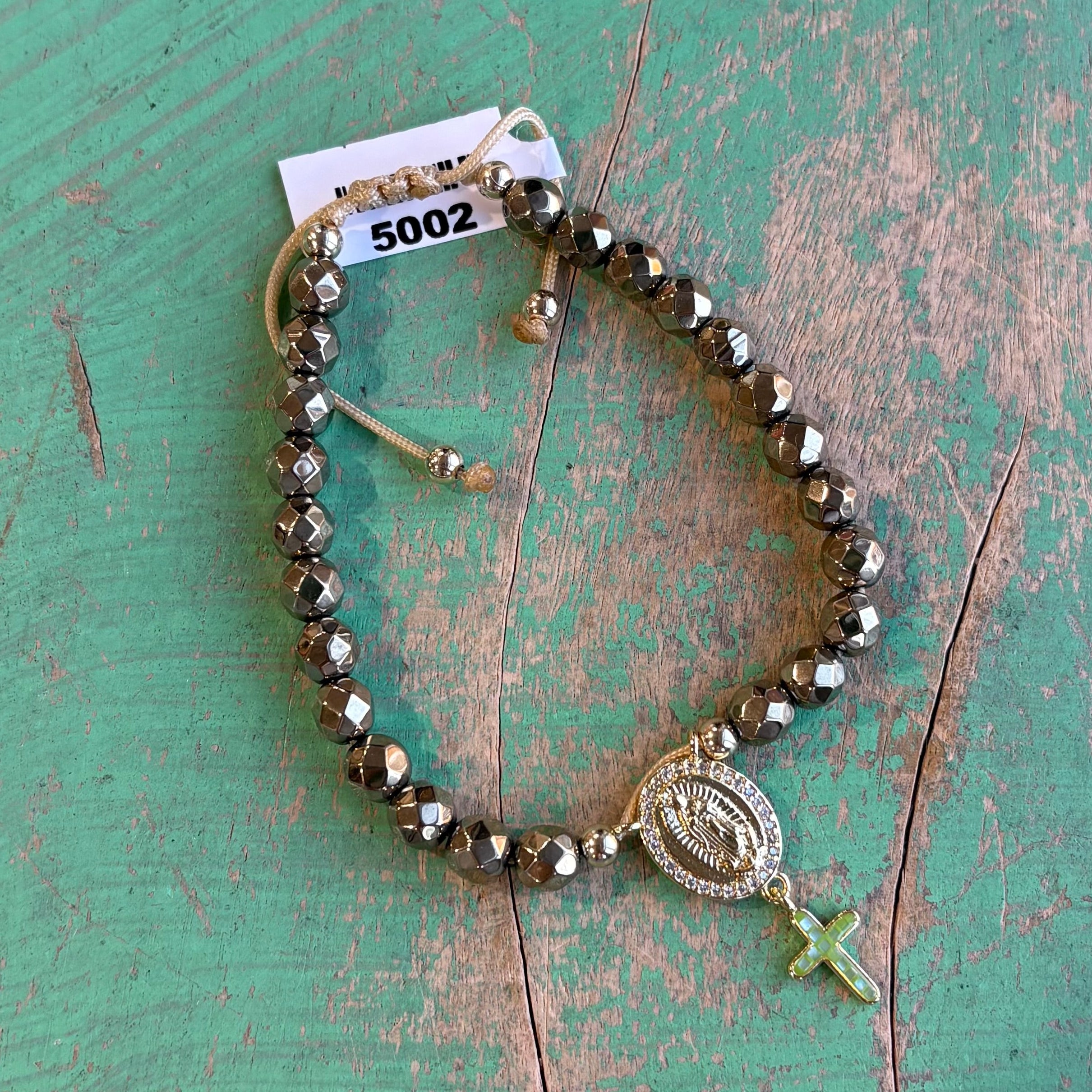 Golden Faith Hematite Bracelet