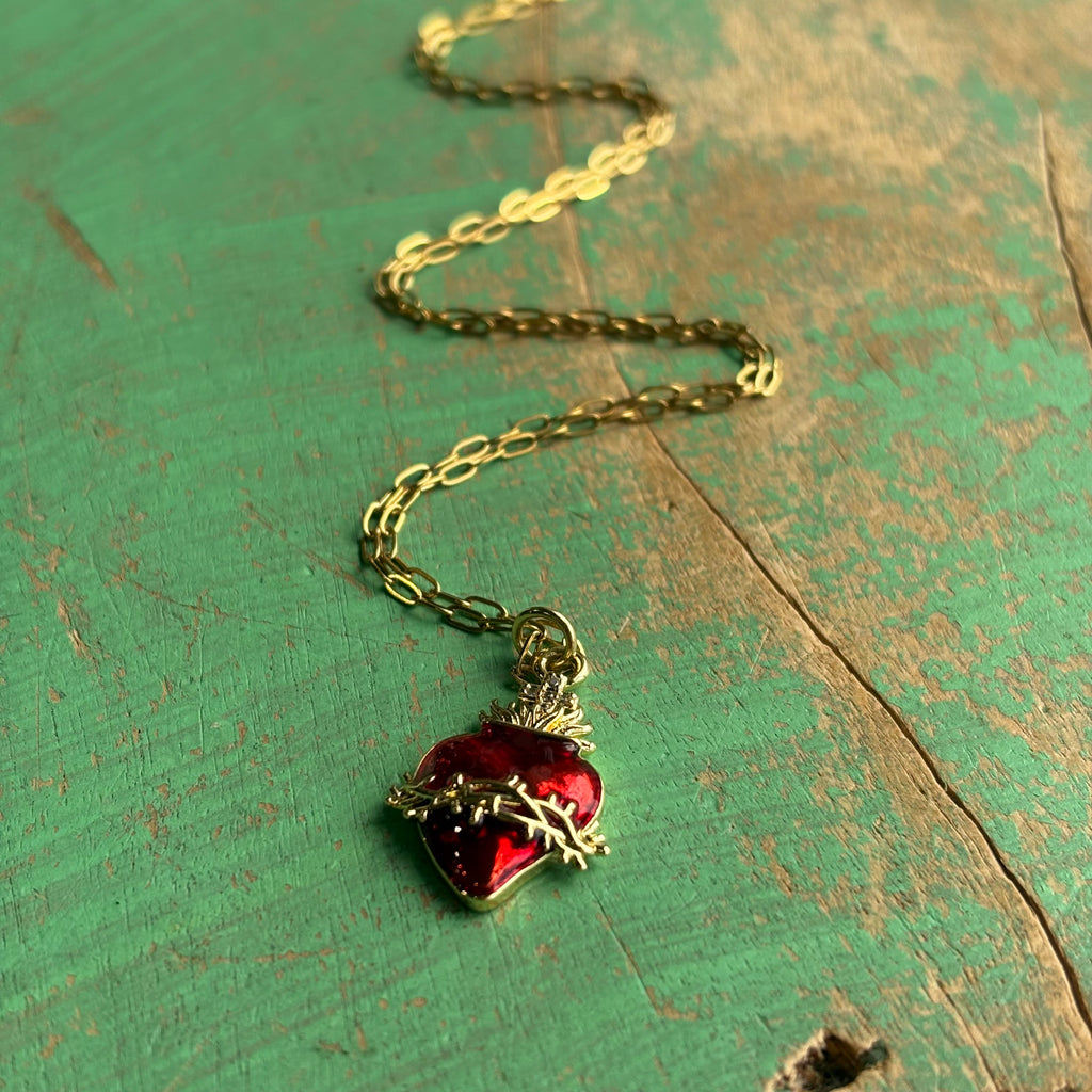 Red Enamel Sacred Heart Collection