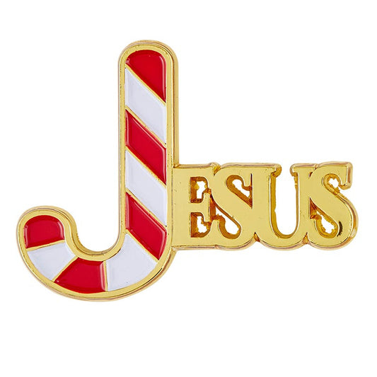 Jesus Candy Cane Lapel Pin