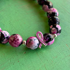 Black and Pink Breast Cancer Awareness Bracelet