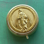 Metal Pyx Box - 2" With Sacred Images