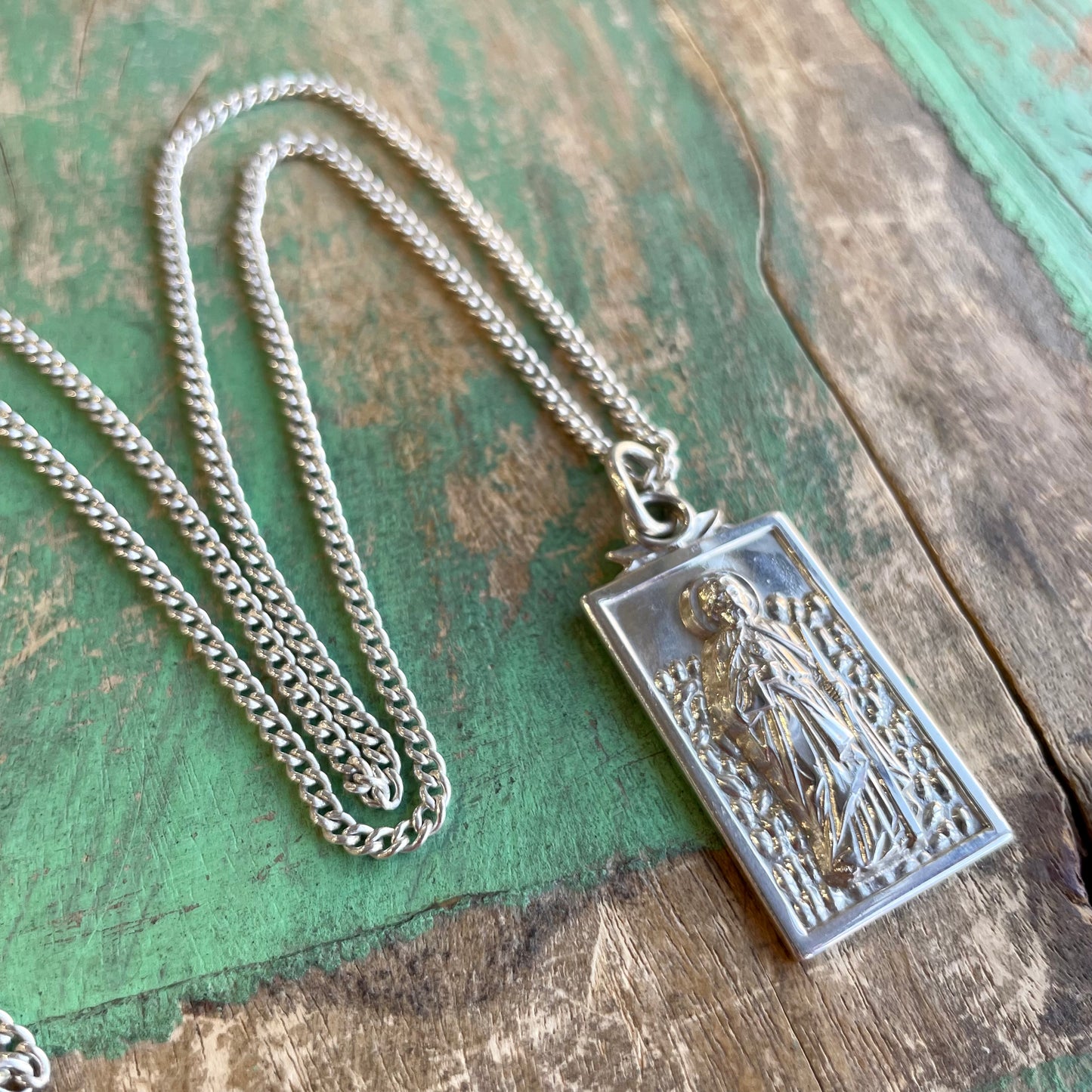 Sterling Silver St Jude Chain Necklace