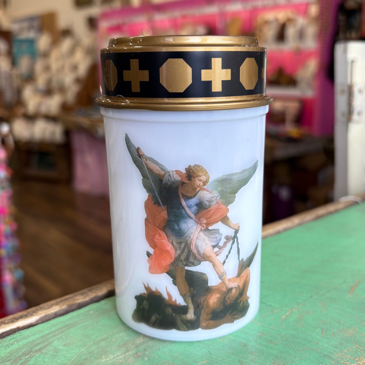 Battery-Operated Religious Prayer Candle – 5”