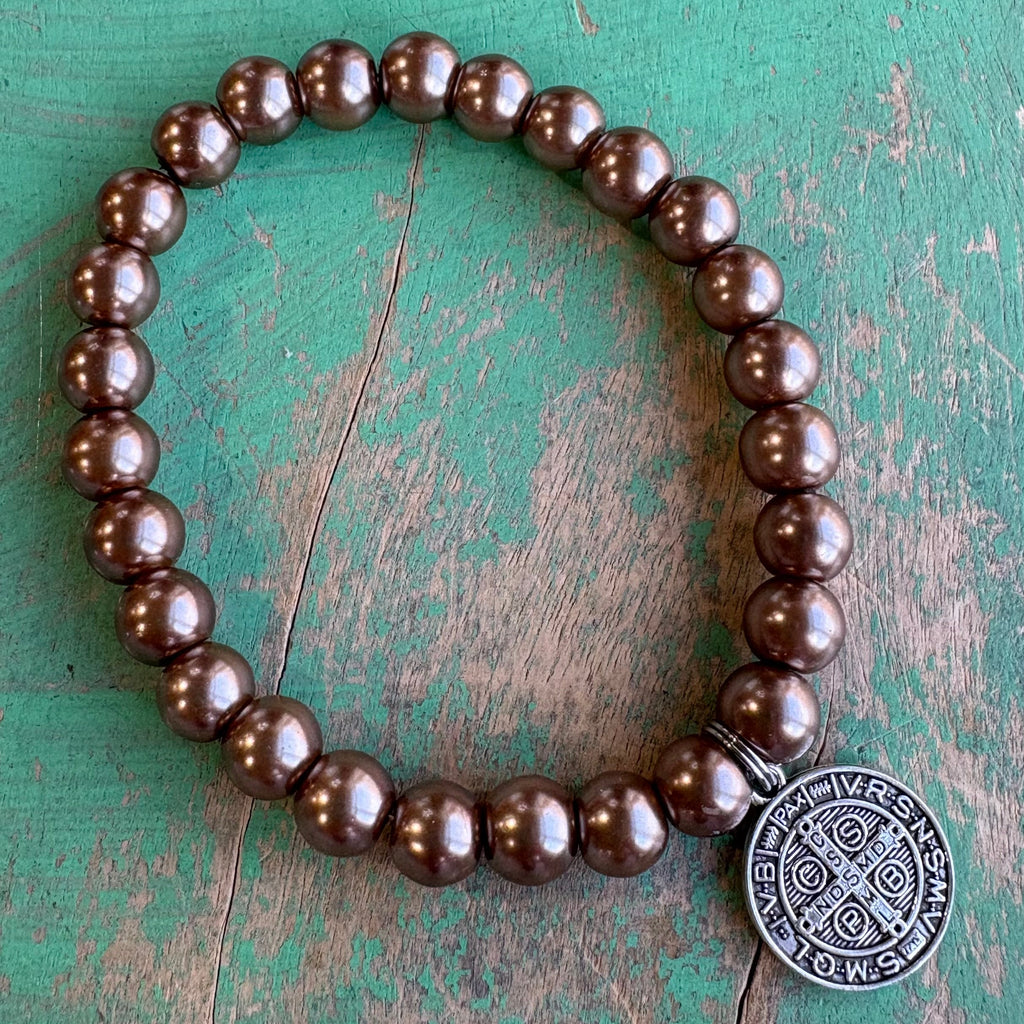 Beautiful Glass Pearl Faith Bracelets