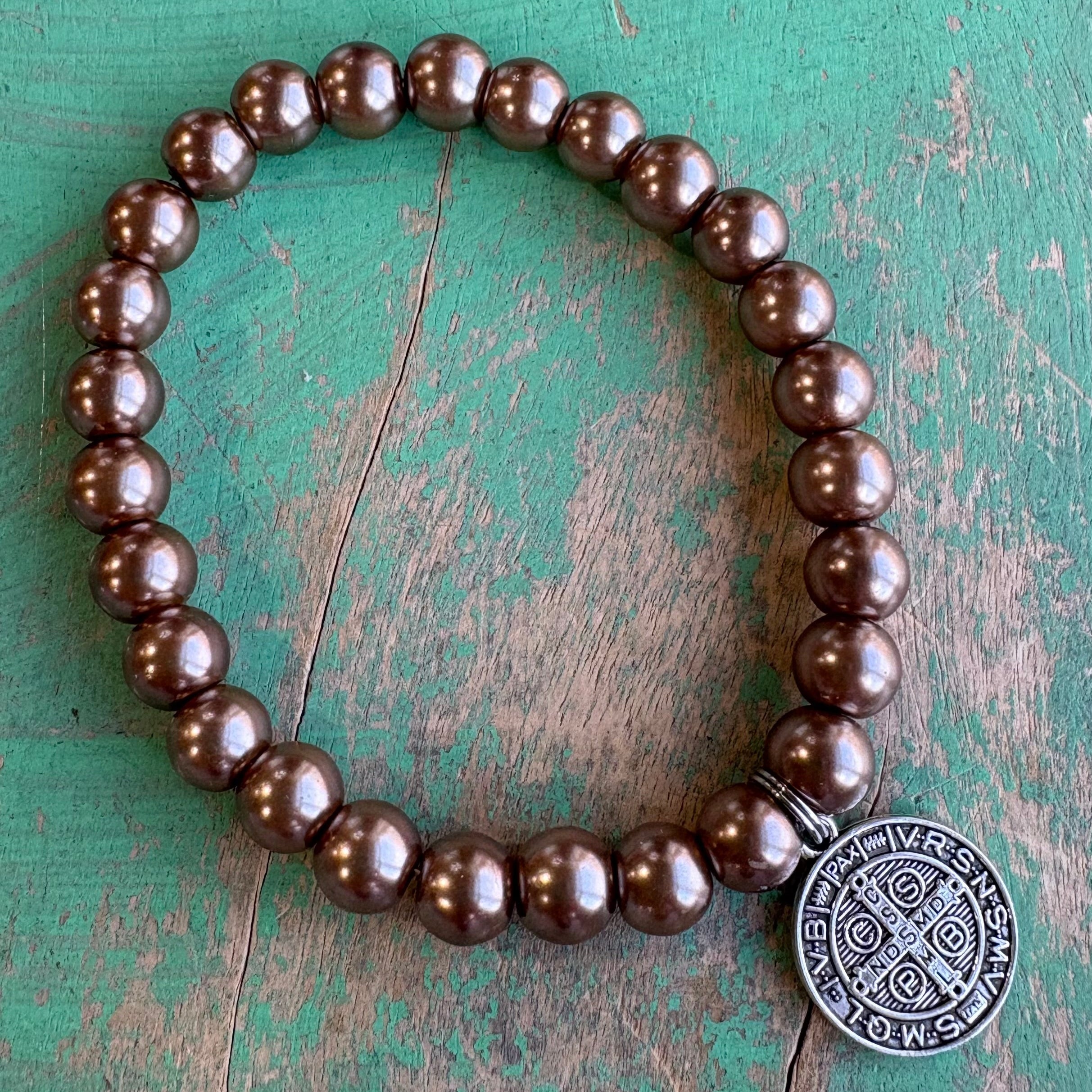 Beautiful Glass Pearl Faith Bracelets