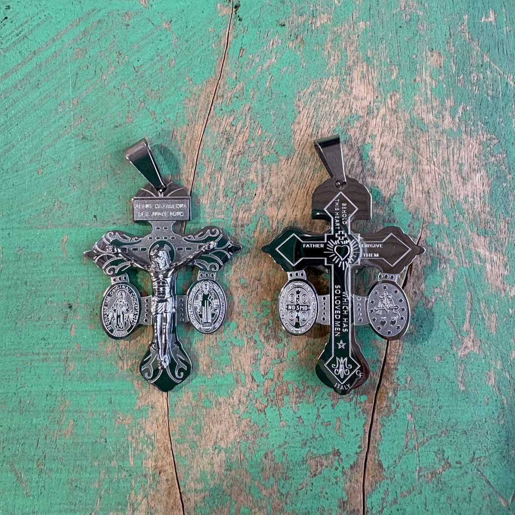 Stainless Steel Pardon Crucifix