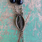 Bronze Glass Bead Our Lady of Grace Rosary