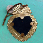 Sacred Heart Ex-Voto Mini Mirror Collection – 6” Antique Gold | 4 Styles