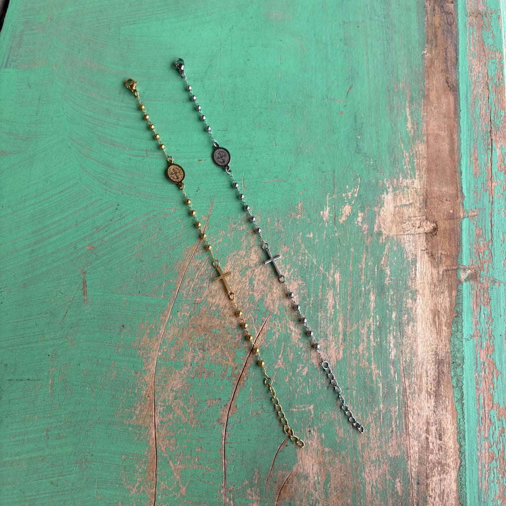 Stainless Steel One Decade Rosary Bracelet