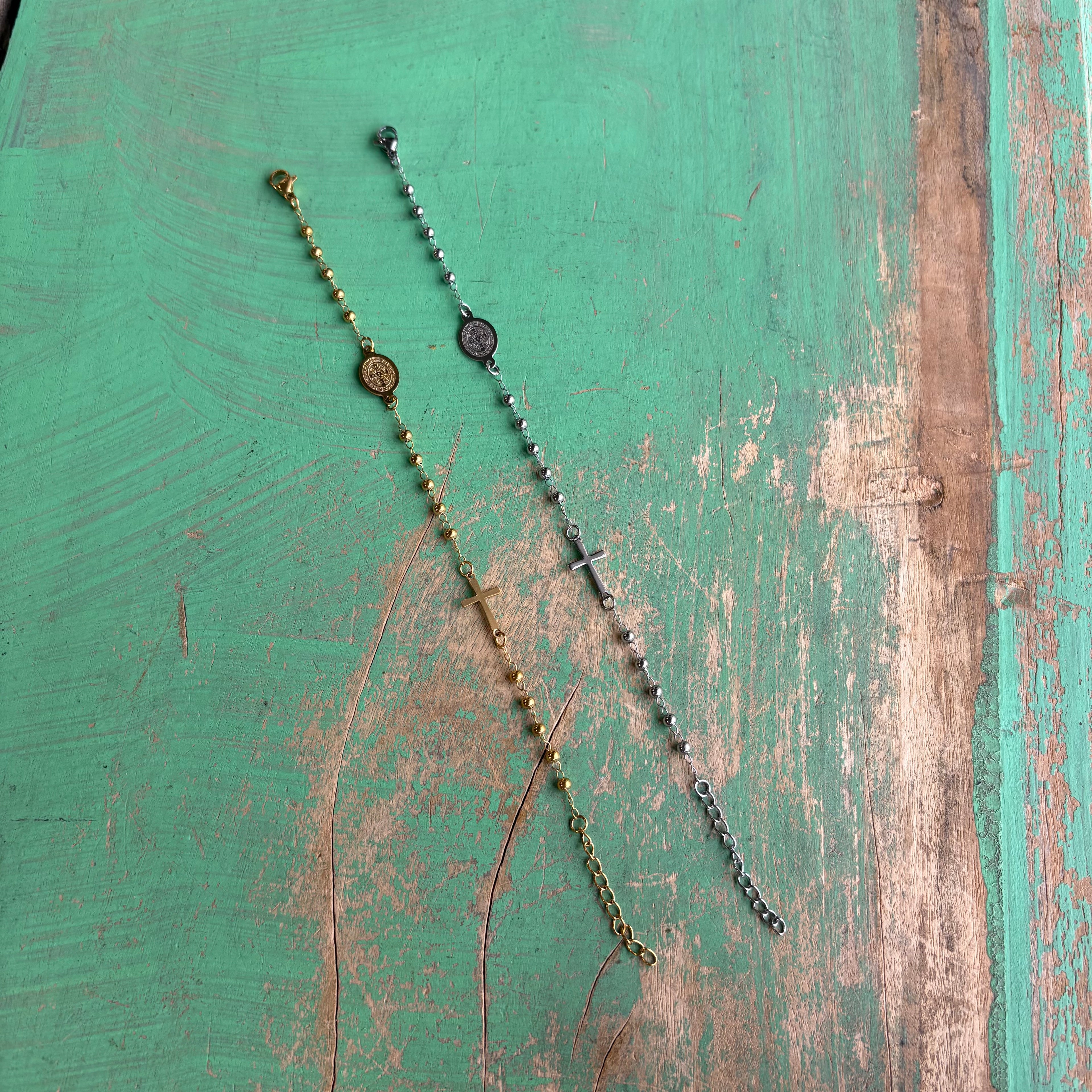Stainless Steel One Decade Rosary Bracelet