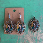 Our Lady Fancy Earrings or Pendant