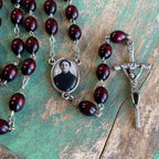 Saint Gemma Galgani Wood Bead Rosary