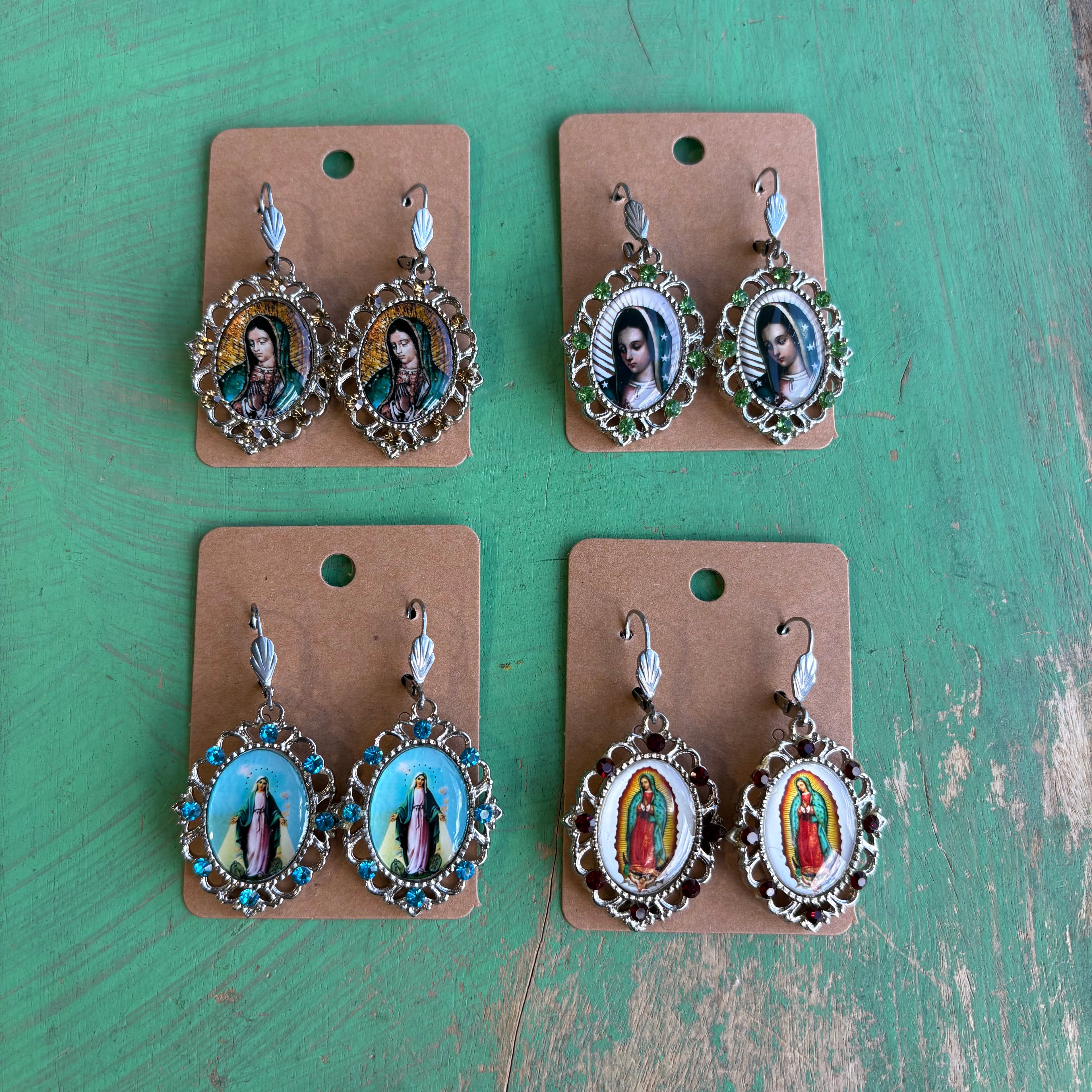 Our Lady Fancy Earrings or Pendant