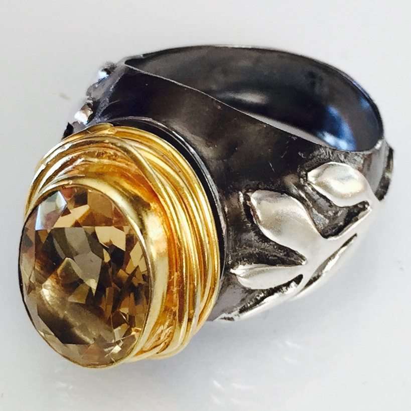 Stems And Gems Dome Ring