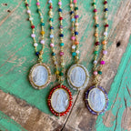 Colorful Mother of Pearl Beaded Necklace