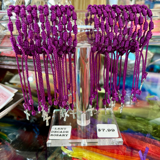 Purple Rosary Cord Bracelets