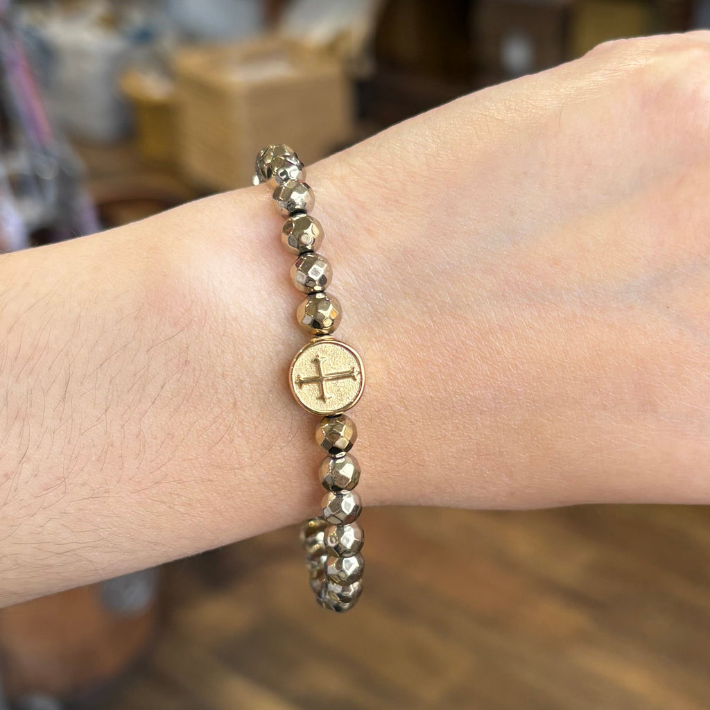 Hematite Cross Bracelets
