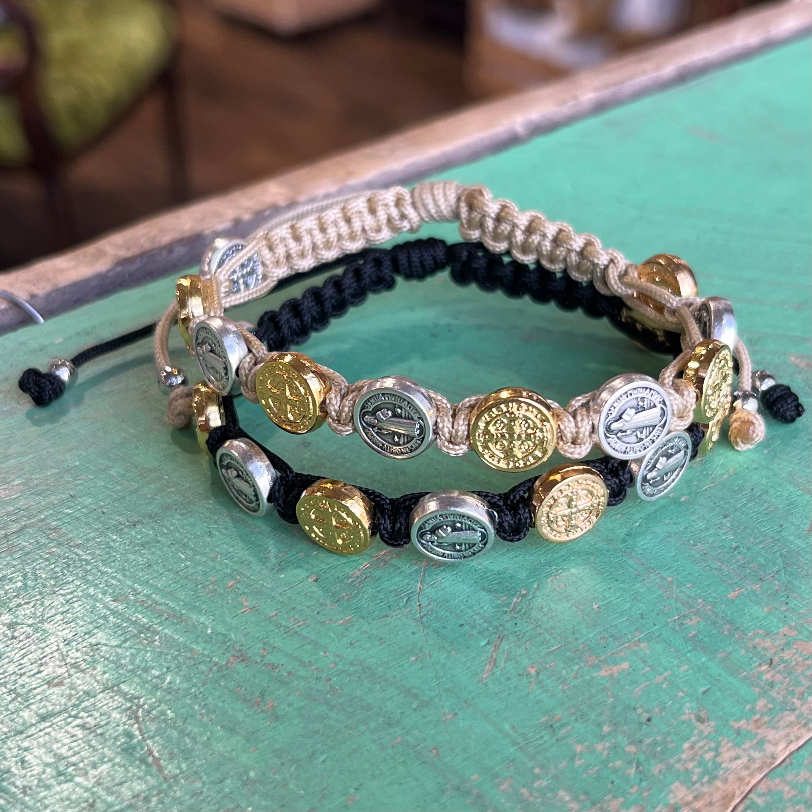 Two Toned St Benedict Protection Bracelet