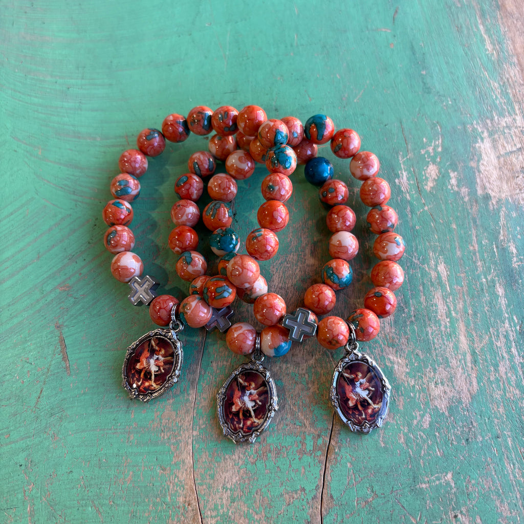 Marbled St Michael Bracelet