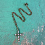 Pearl Inlaid Cross Necklace
