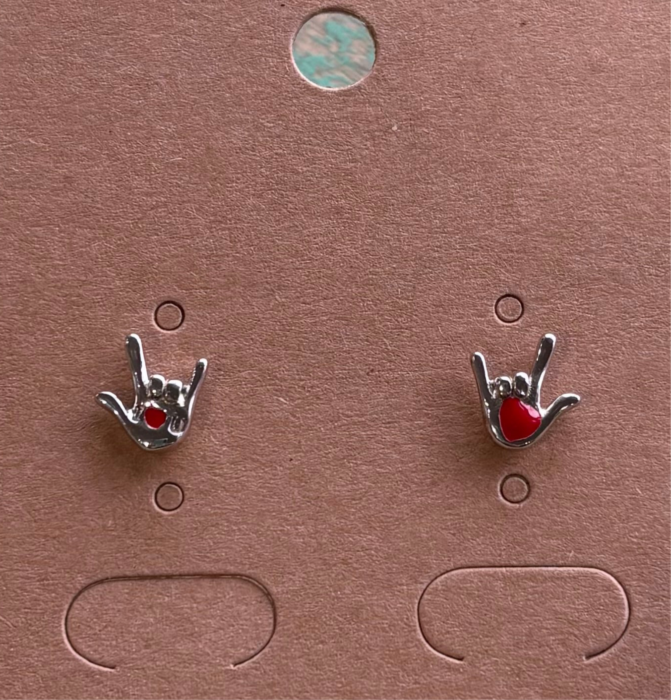 I Love You Sign Language Hands Earrings