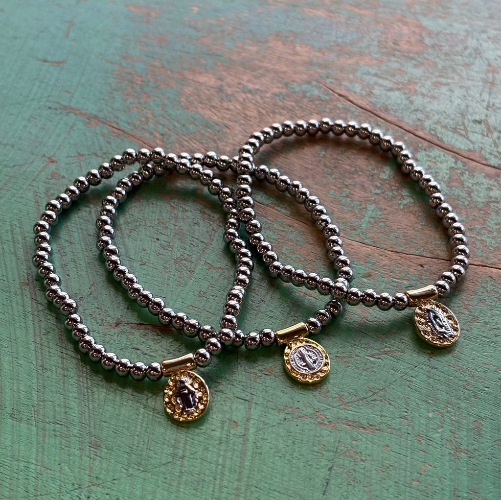 Catholic Medal Stretch Bracelet