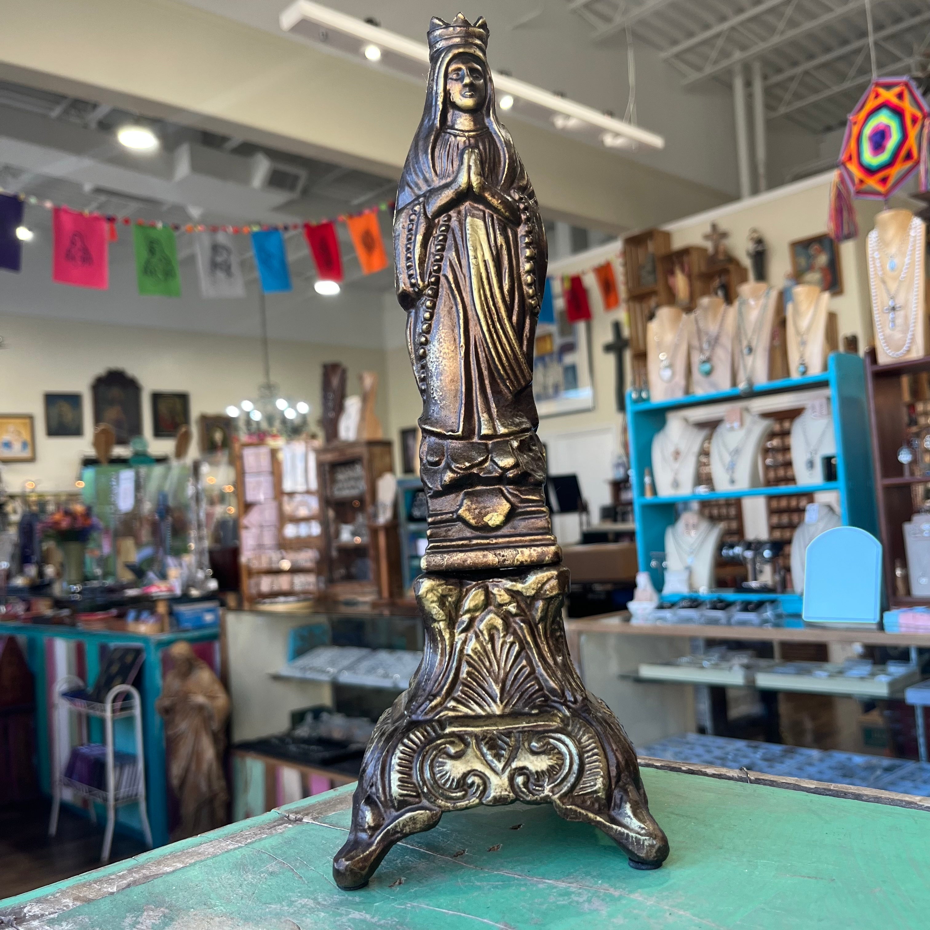 Our Lady Metal Statue