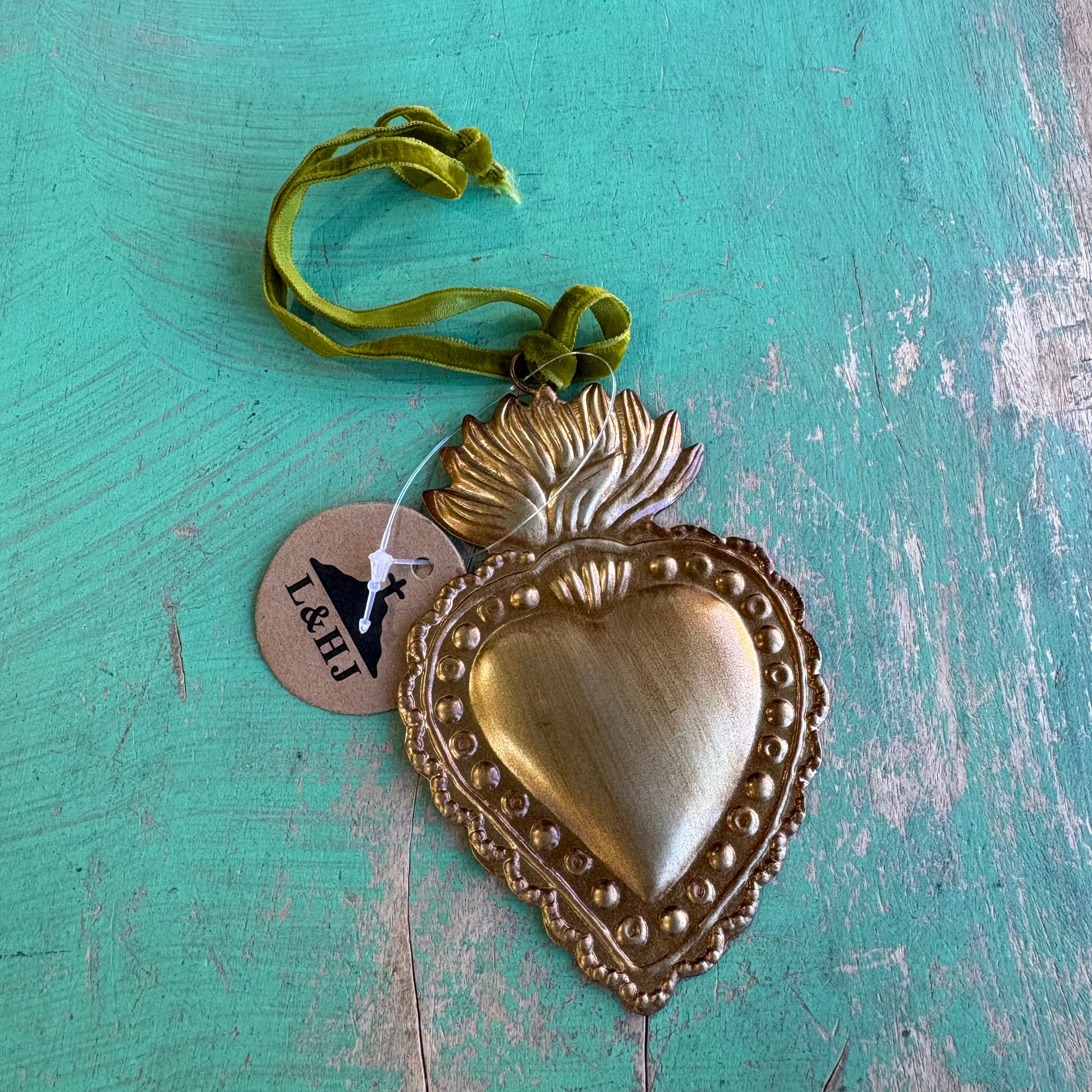 Small Dots Sacred Heart Ornament