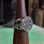 Stainless Steel St Benedict Cross Ring