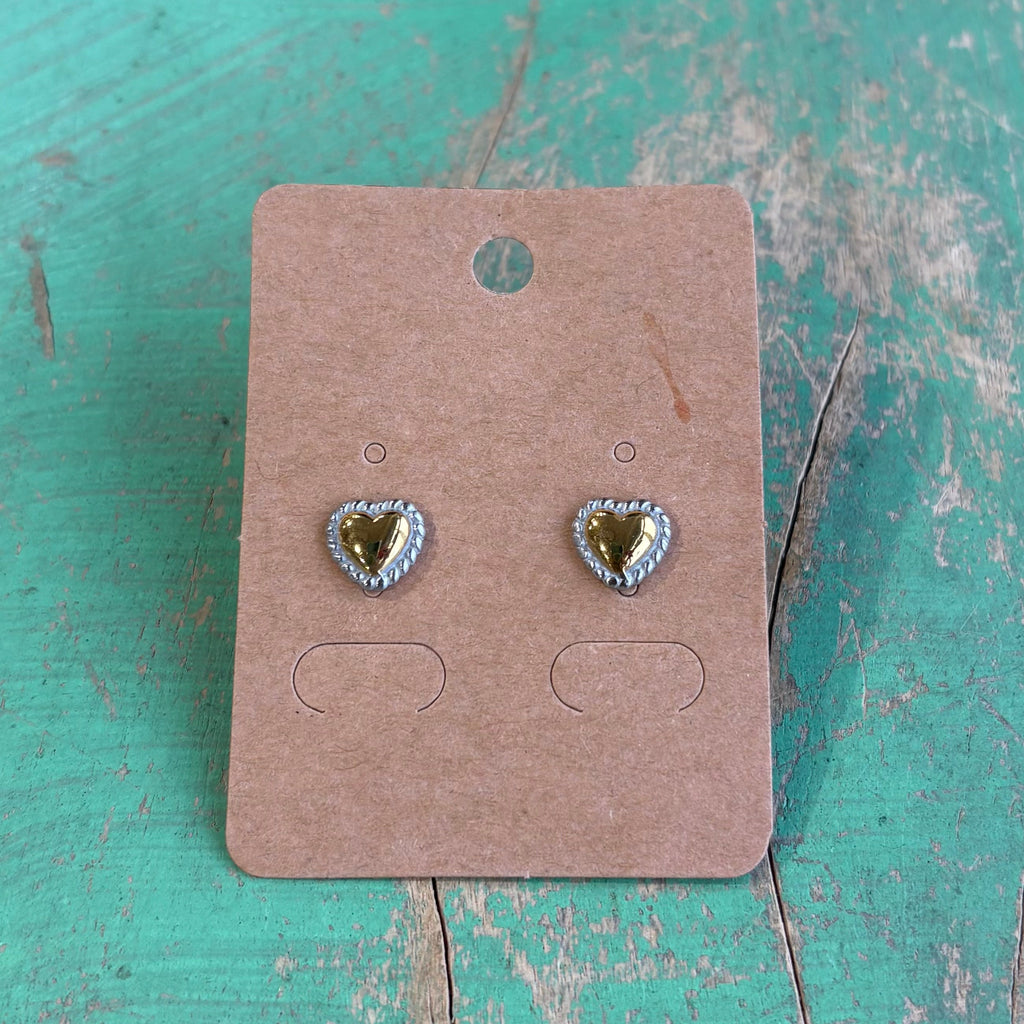 Faithful Love Two Tone Necklace or Earrings