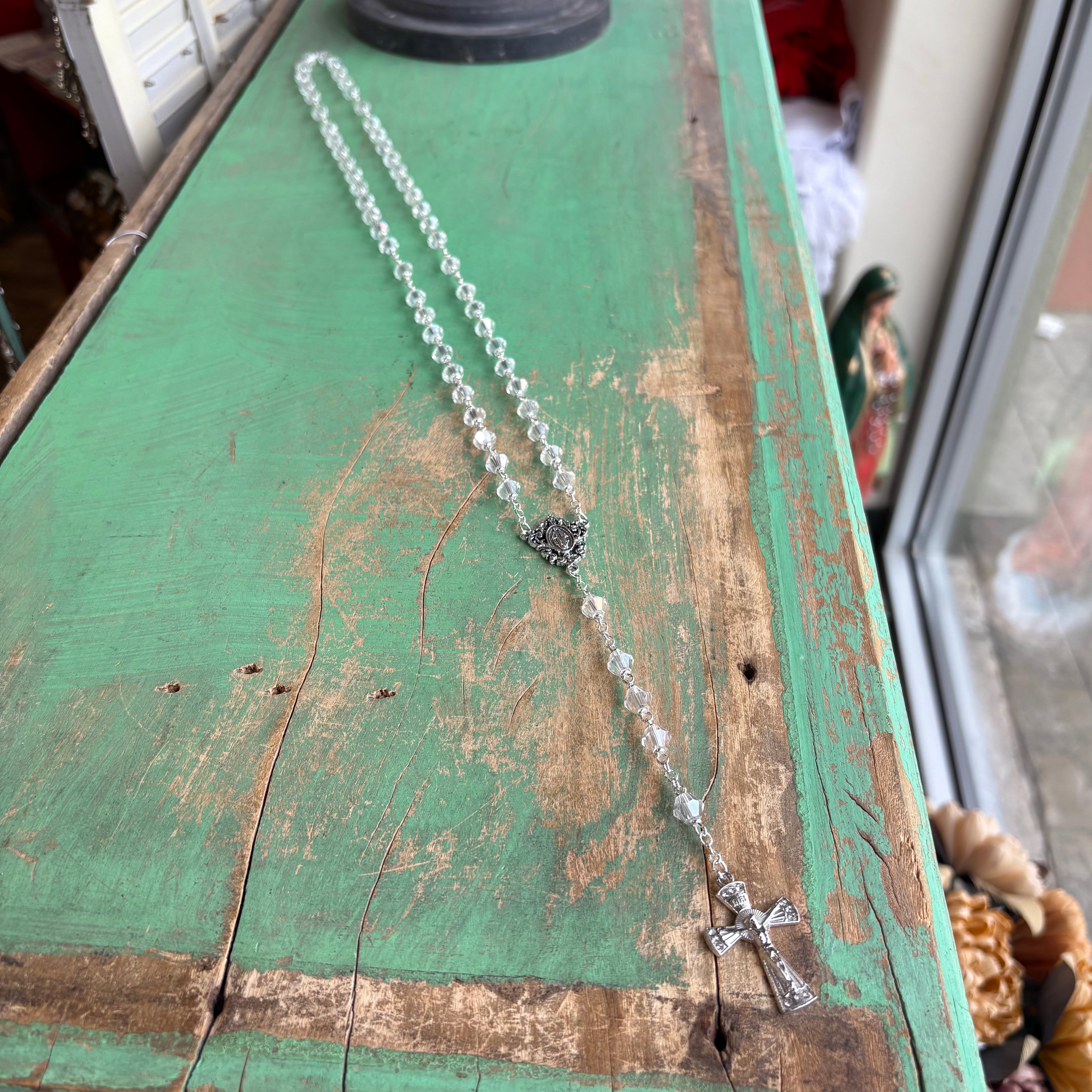Miraculous Crystal Diamond Rosary