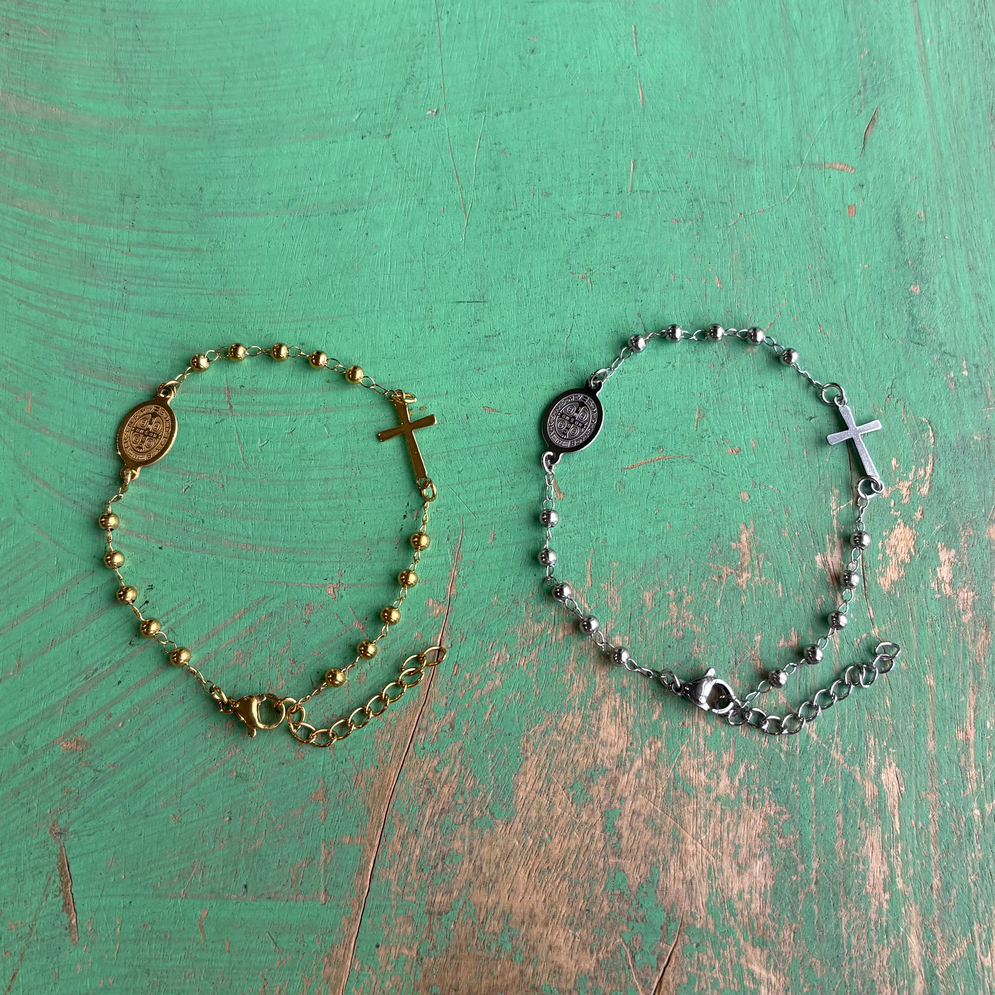 Stainless Steel One Decade Rosary Bracelet