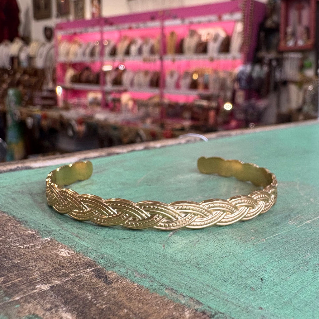 Gold Stainless Steel Cuff Bracelets