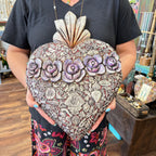 XL Milagros Sacred Heart With Roses