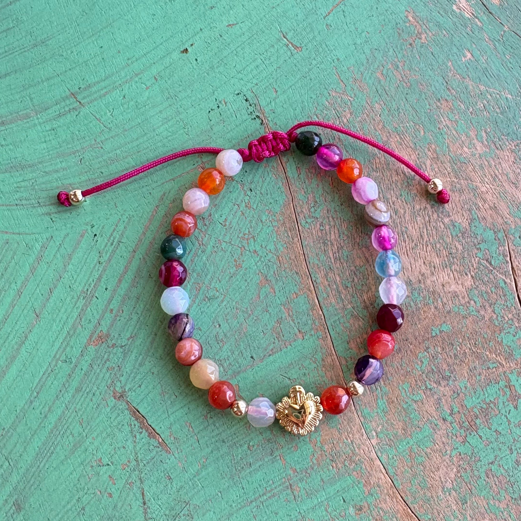 Mini Sacred Heart Adjustable Bracelet