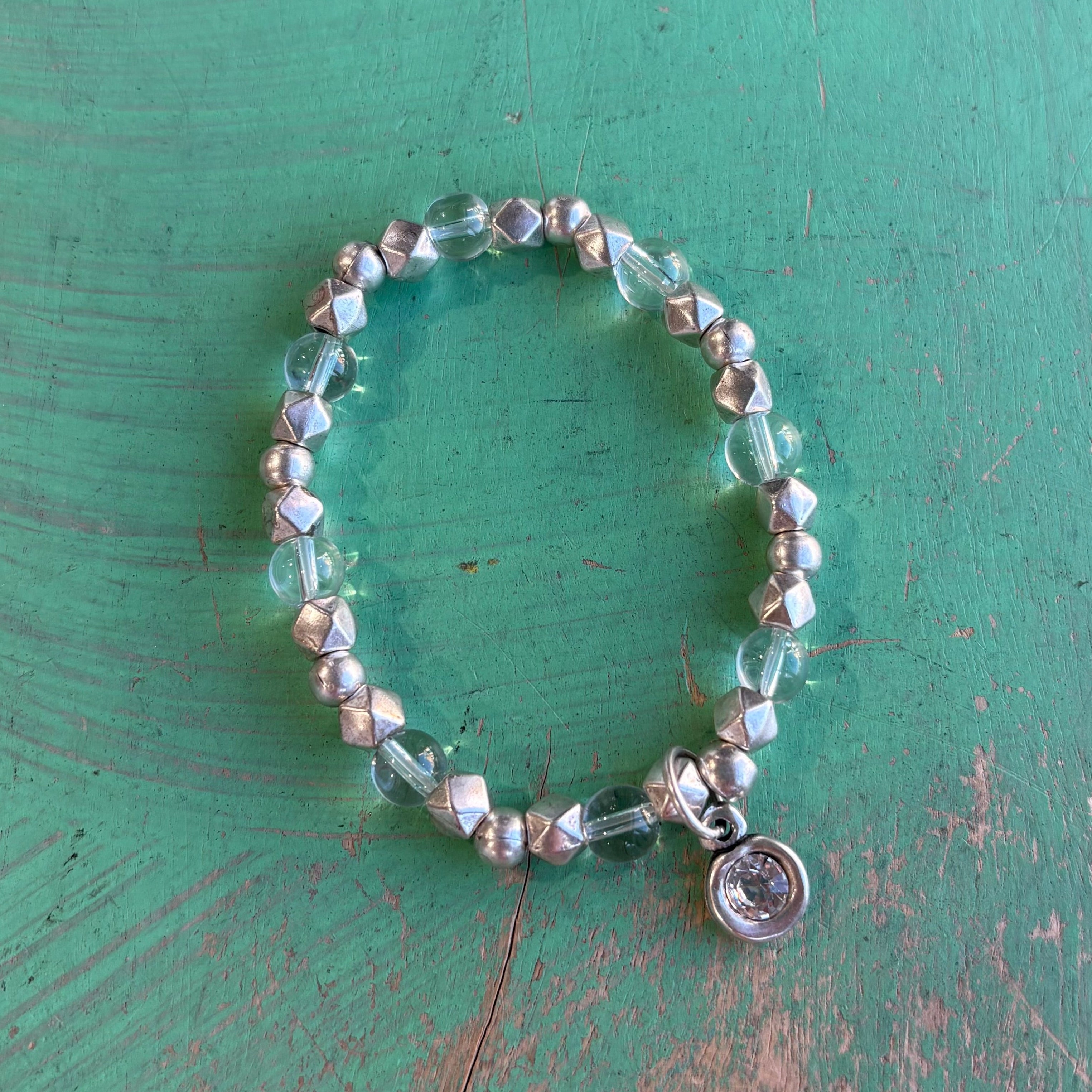 Silver Plated Saint Charm Bracelet