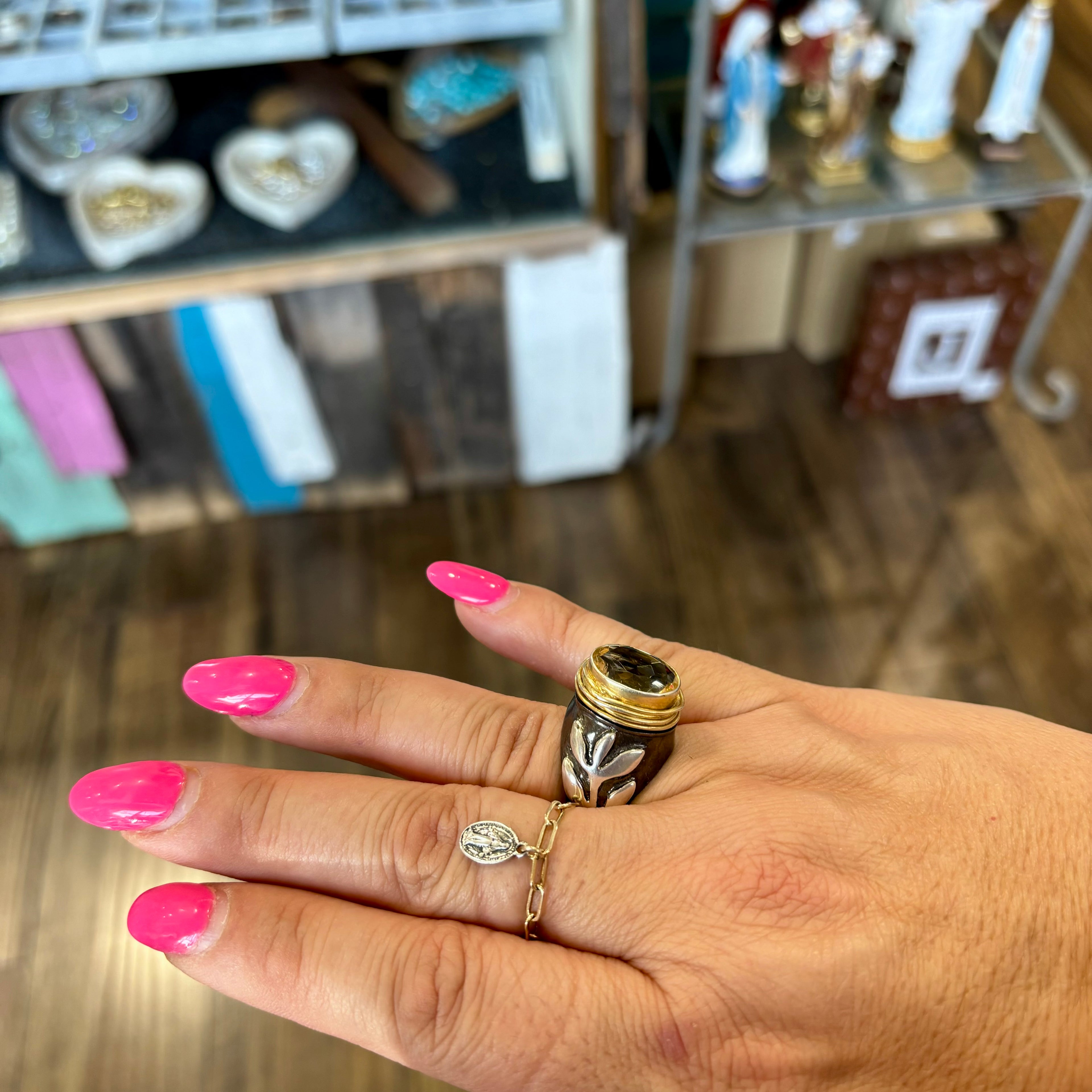 Stems And Gems Dome Ring