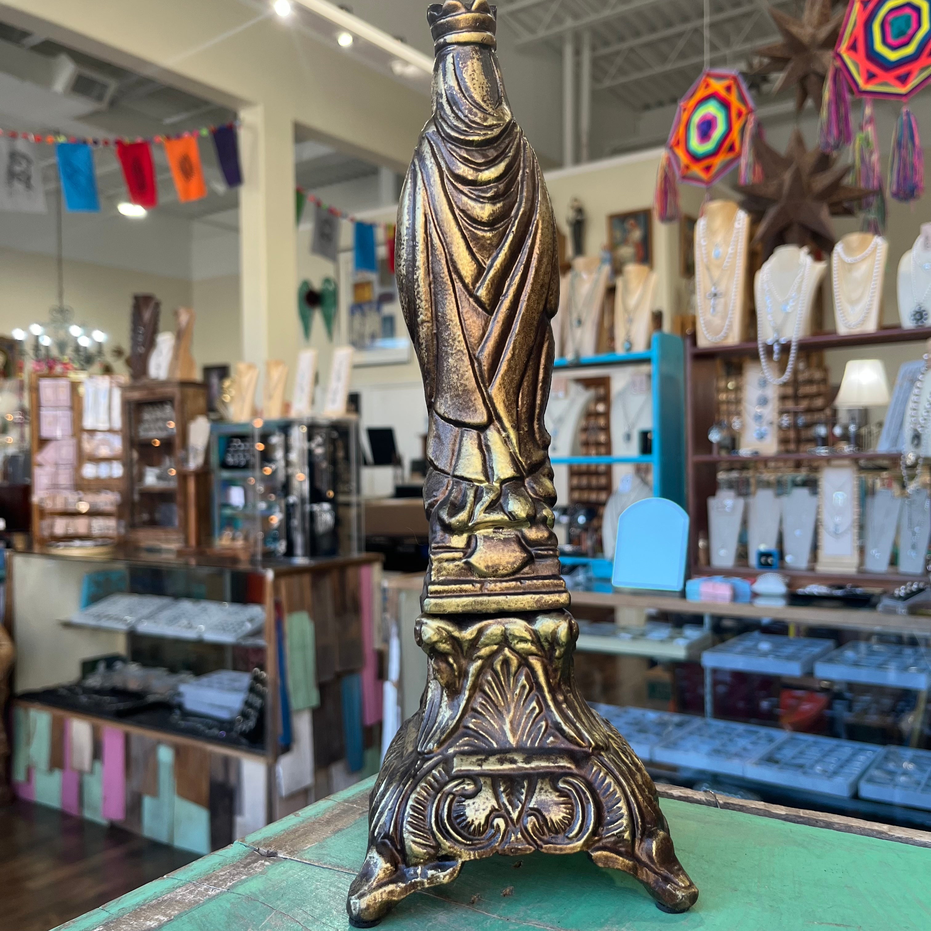 Our Lady Metal Statue