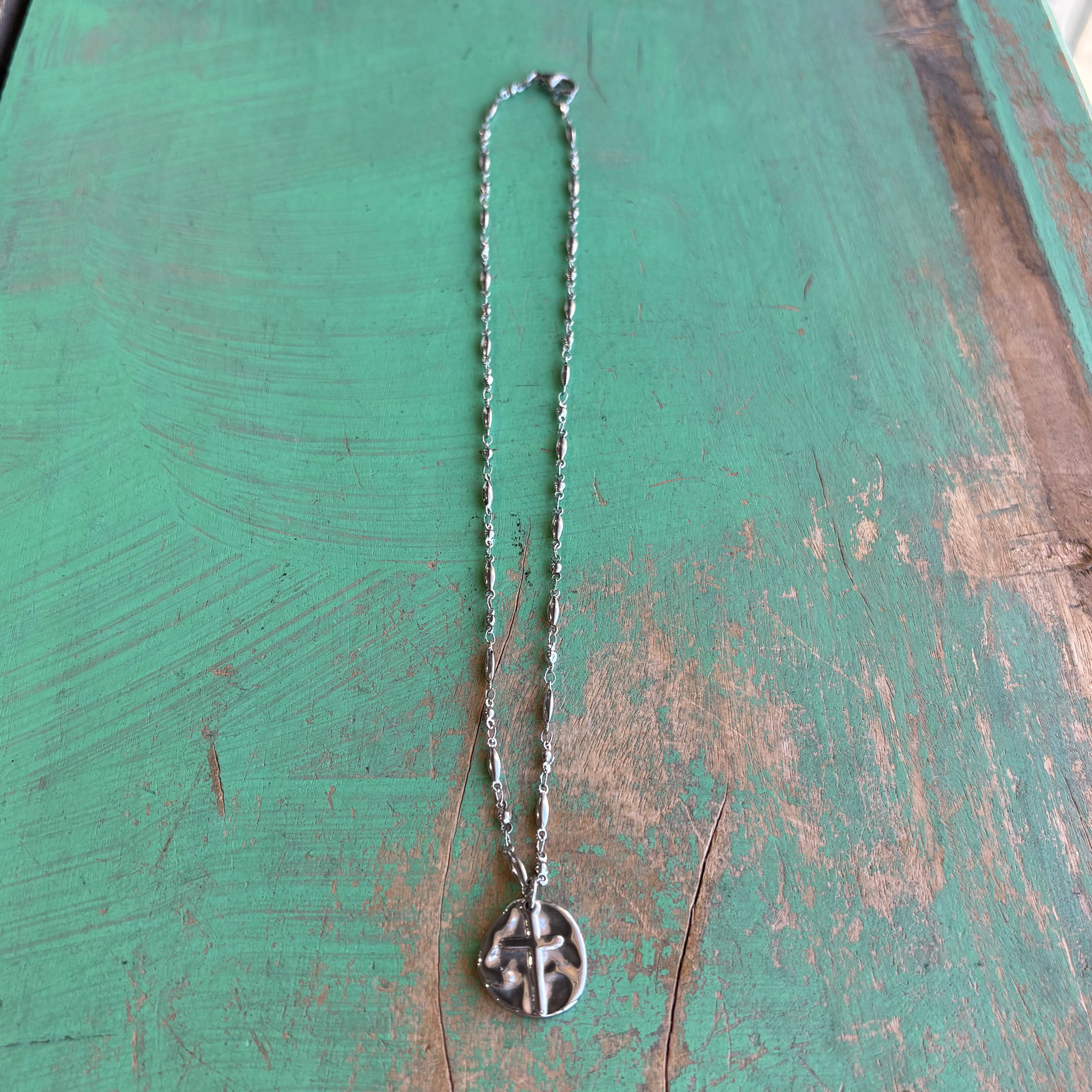 Thumbprint Cross Necklace