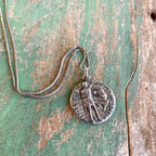 Sterling Silver St Sebastian Chain Necklace
