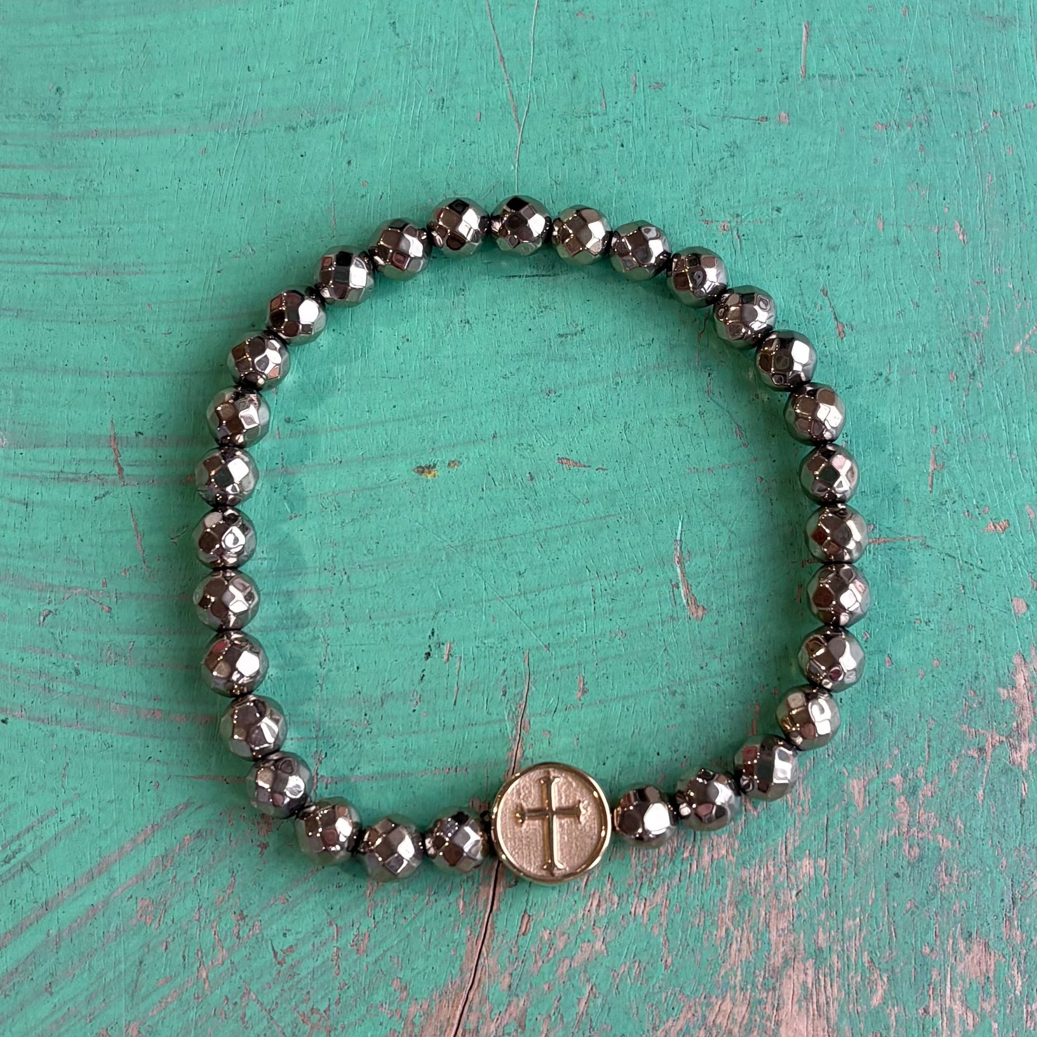 Hematite Cross Bracelets
