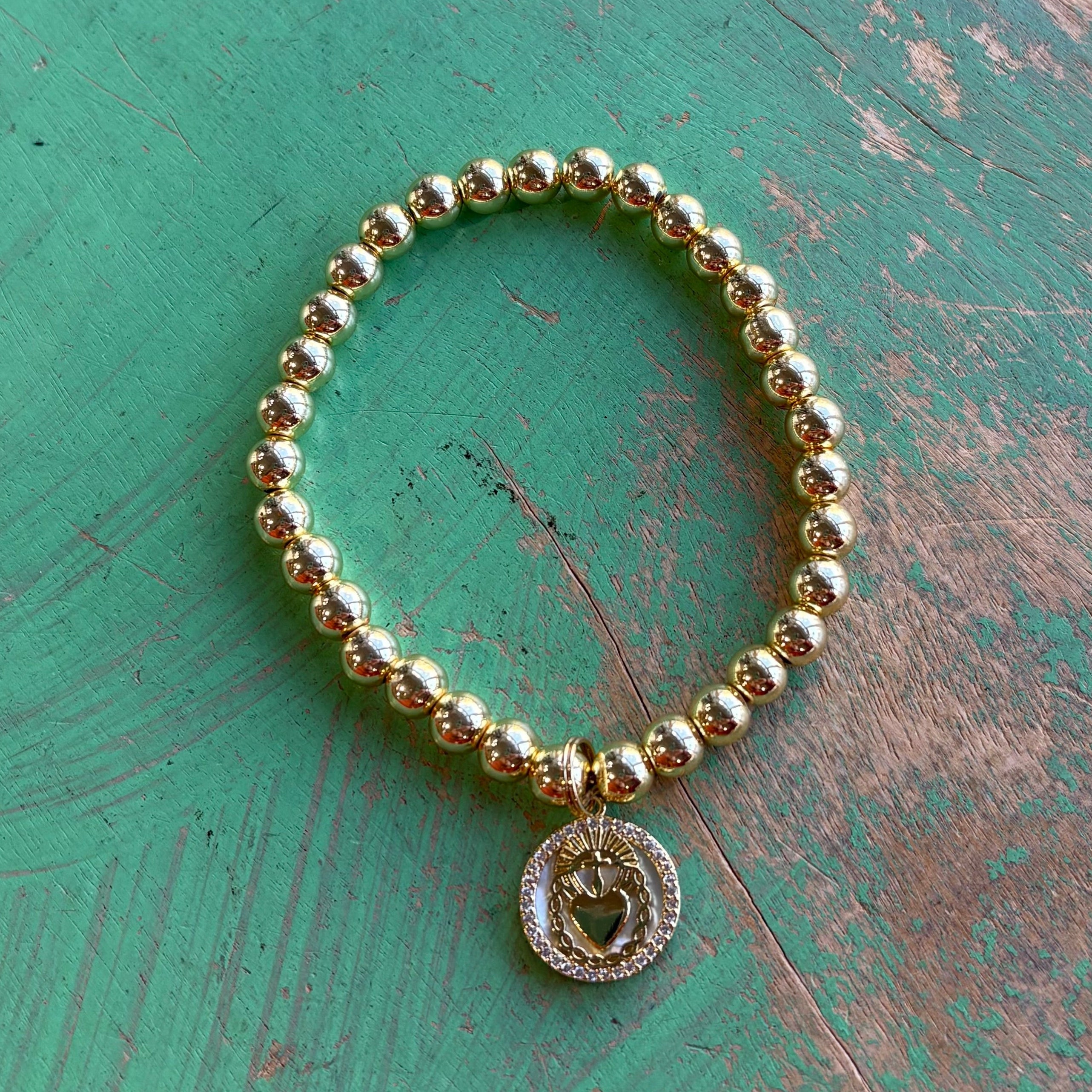 Silver or Gold Sacred Heart Bracelet