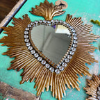 Jeweled Rays Gold Sacred Heart Mirror