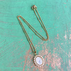 Mother of Pearl Halo Necklace