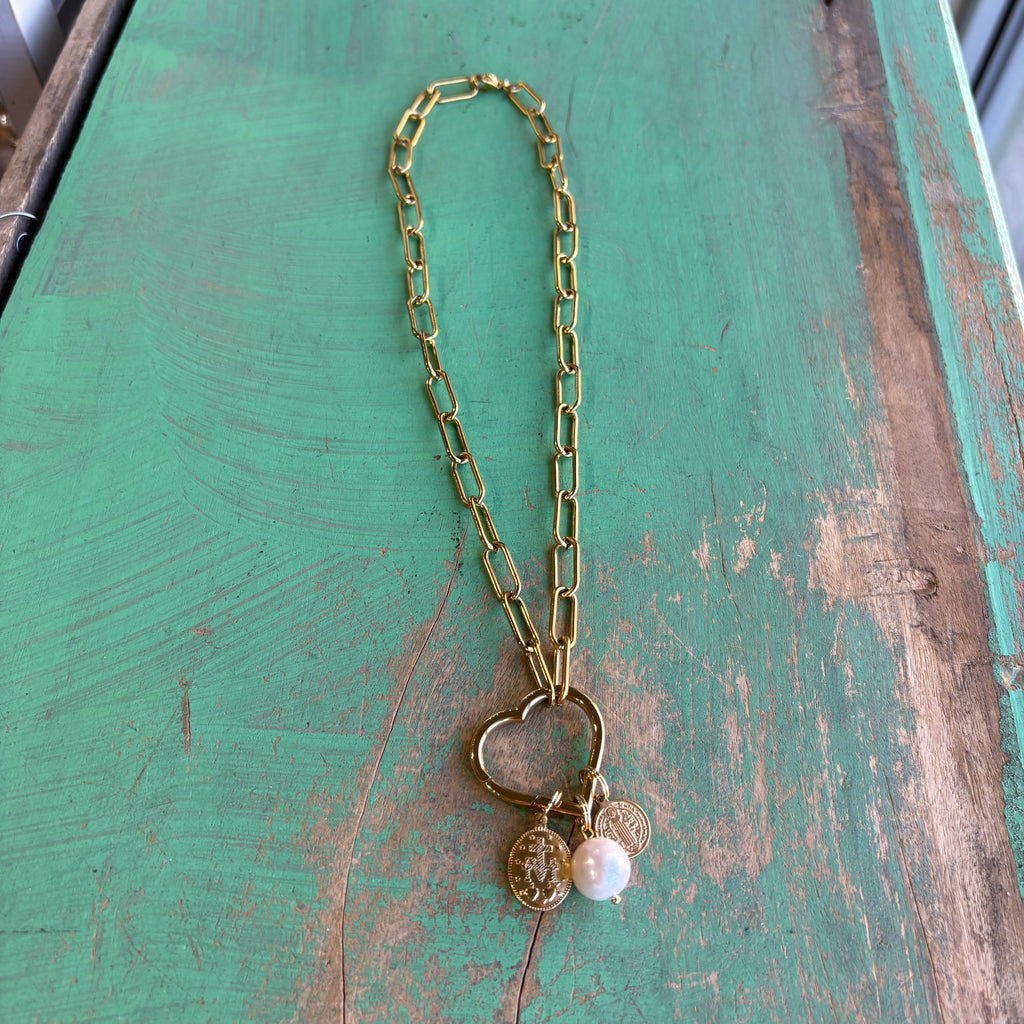 Pearl Of Wisdom Paperclip Chain Necklace