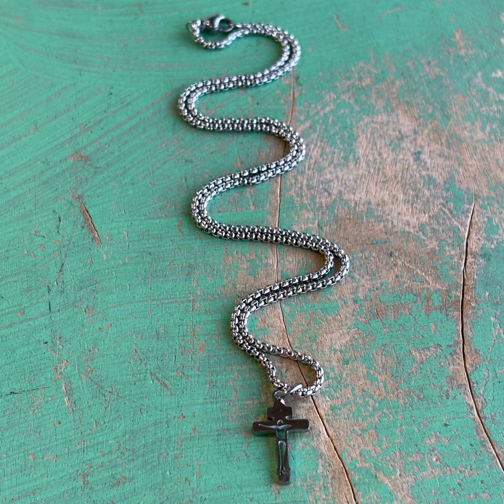 Small Cutout Crucifix Necklace