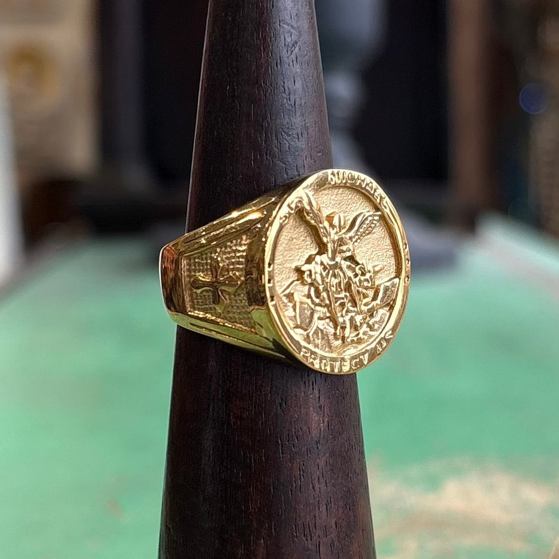 St Michael Stainless Steel Ring