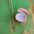 Baptism Shell Case Rosary